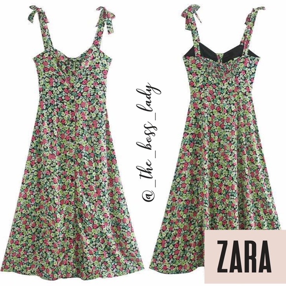 Zara Dresses & Skirts - NWT ZARA midi dress floral print viscose size Large